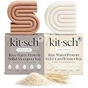 Kitsch Rice Water Shampoo & Conditioner Set - Solid Shampoo & Conditioner Bar with Protein for Hair Growth, Strengthening Hair & Damage Repair