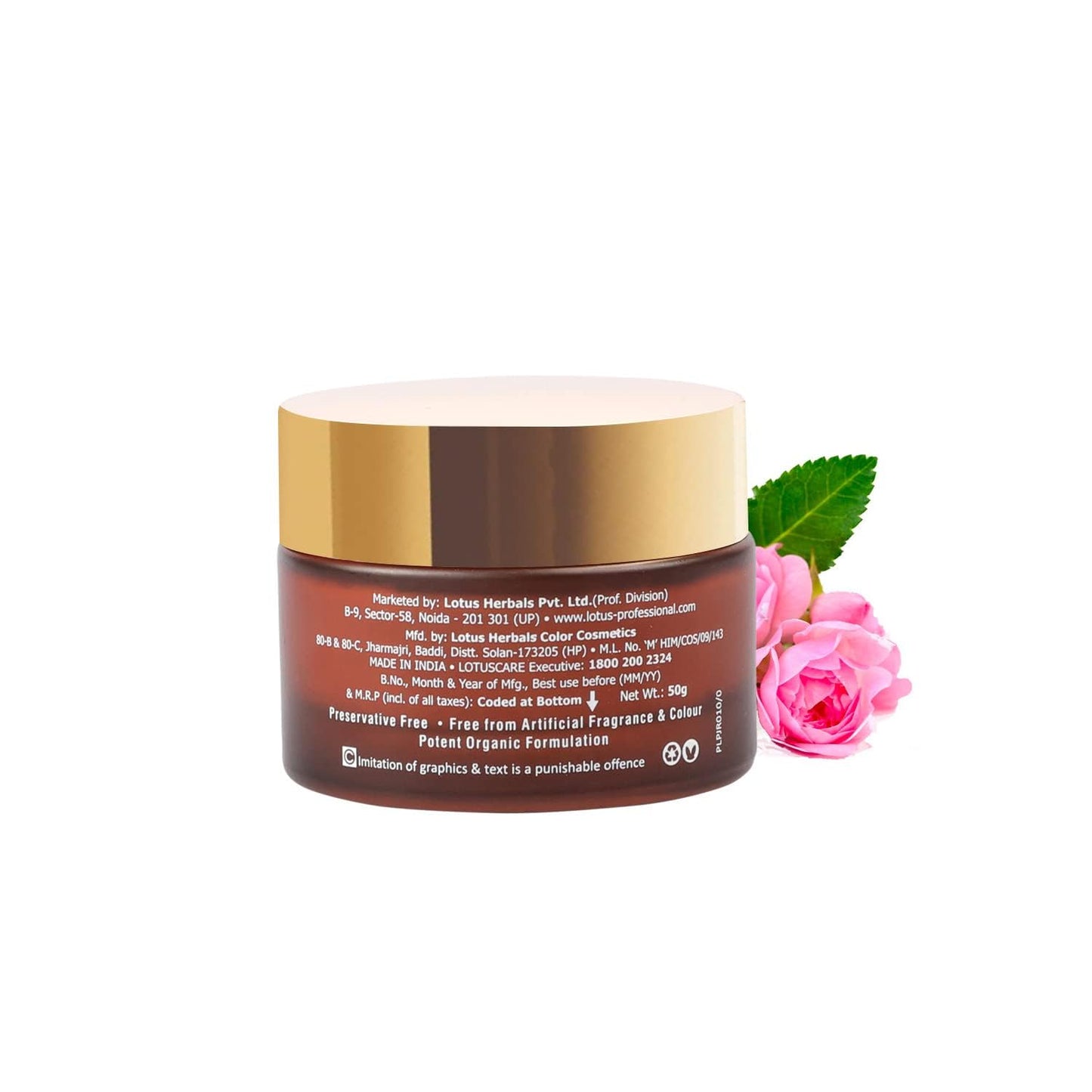 Lotus Professional Dermo Spa Bulgarian Rose Skin Radiance Creme with SPF20, 50g