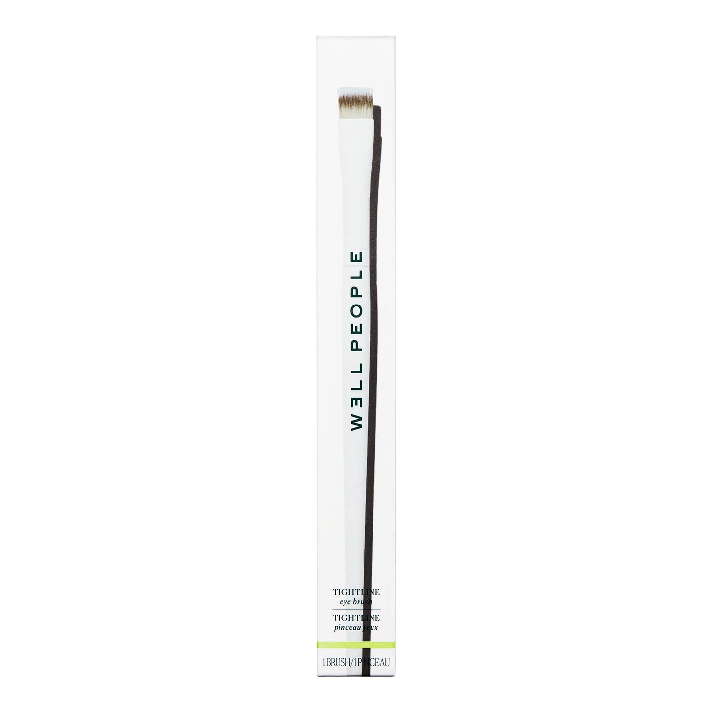 Well People Tightline Eye Brush, Dense, Flat Brush For Precise Lining Of Eyes & Brows, Use With Powder, Cream & Gel Products, Cruelty-free Bristles