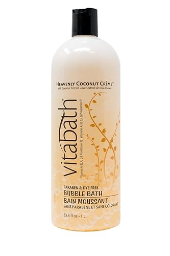 Vitabath Heavenly Coconut Crème Bubble Bath Rich Foaming Bubbly Soak & Relaxing Aromatherapy Moisturizing & Nourishing Indulgent Suds for Women & Men