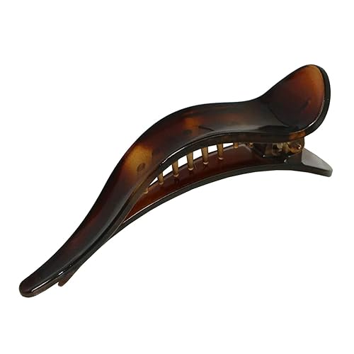 Parcelona French Brill Beak Medium 4 1/2" Shell Small Salon Hinge Slide in Beak Slider Claw Clip Clamp for Women