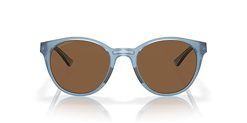Oakley Women's OO9474 Spindrift Round Sunglasses, Matte Transparent Stonewash/Prizm Bronze, 52 mm