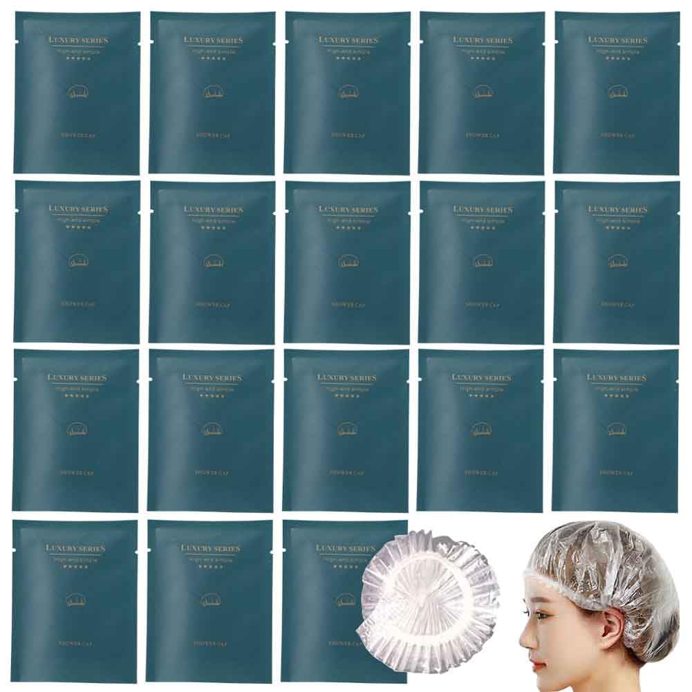 50Pcs Luxury Multipurpose Thick Disposable Shower Caps Individually Wrapped Beauty and Personal Care QiMontGiaGonp