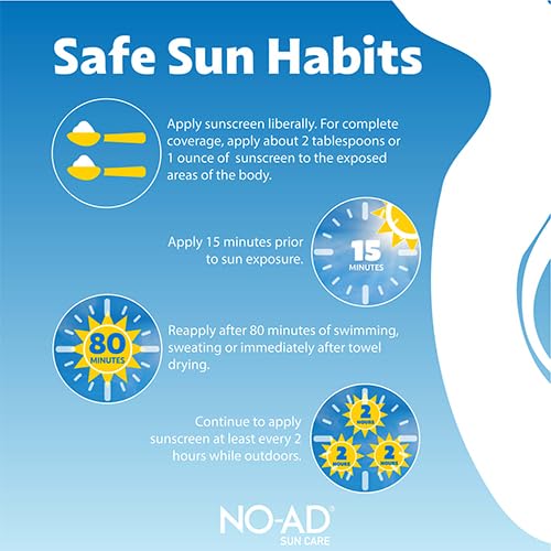 NO-AD Sport Sunscreen Lotion SPF 50 -- 16 fl oz (Pack of 3)