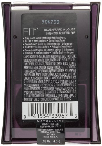 Maybelline New York Fit Me! Blush, Deep Coral, 0.16 Ounce