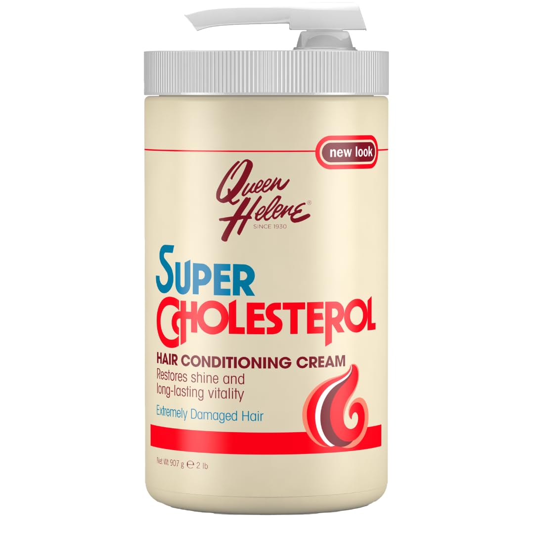 Queen Helene Super Cholesterol Conditioning Cream - Moisture Treatment for Very Dry or Over-Processed Hair - 32 oz Jar Beauty and Personal Care Queen Helene Default Title
