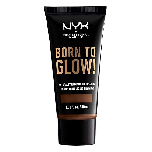 NYX PROFESSIONAL MAKEUP Born To Glow Naturally Radiant Foundation, Medium Coverage - Deep Rich