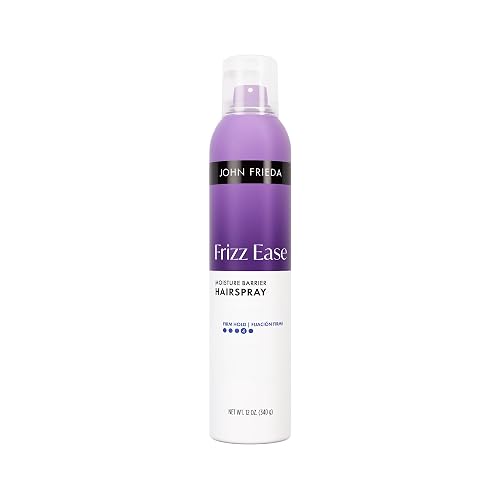 John Frieda Frizz Ease Moisture Barrier Firm Hold Hairspray, Humidity-Blocking Frizz Control Spray with 24-Hour Hold, 12 fl oz