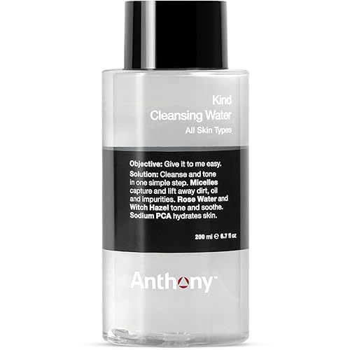 Anthony Witch Hazel Toner for Face, Kind Cleansing Water with Rose Water to Tone and Soothe, Sodium PCA to Hydrate Skin, Micelles to Remove Excess Oil