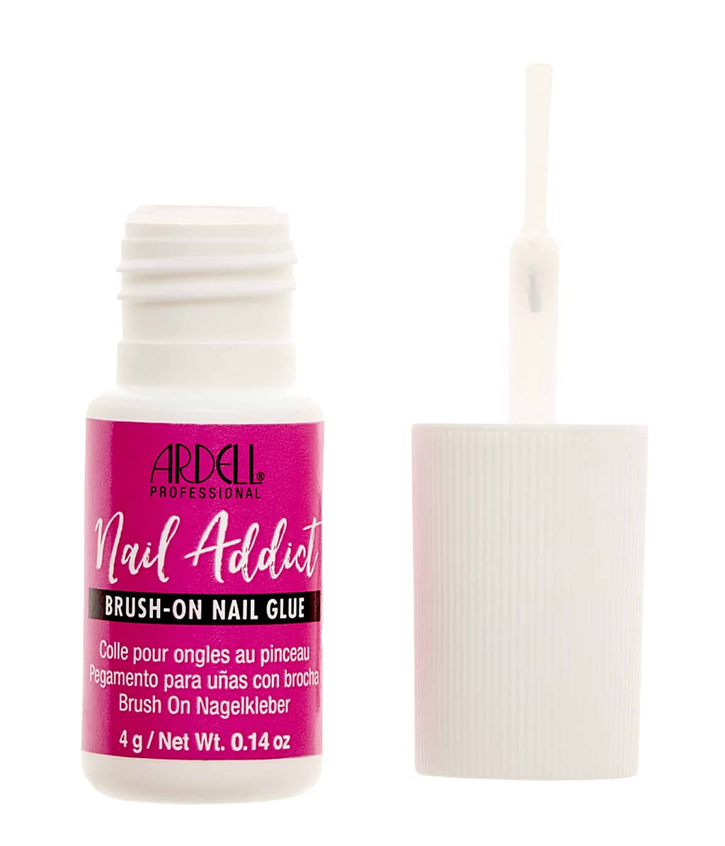 Ardell Professional Nail Addict, Brush-On Nail Glue - Quick-Dry, Long-Lasting Adhesive for Acrylic & Press On Nails, Nail Art, and Repairs | Easy Beauty & Personal Care Ardell