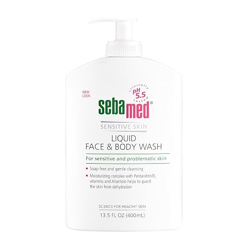 SEBAMED Paraben-Free Liquid Face and Body Wash with Pump pH 5.5 Dermatologist Recommended Mild Hydrating Cleanser for Sensitive Skin 13.5 Fluid Ounces
