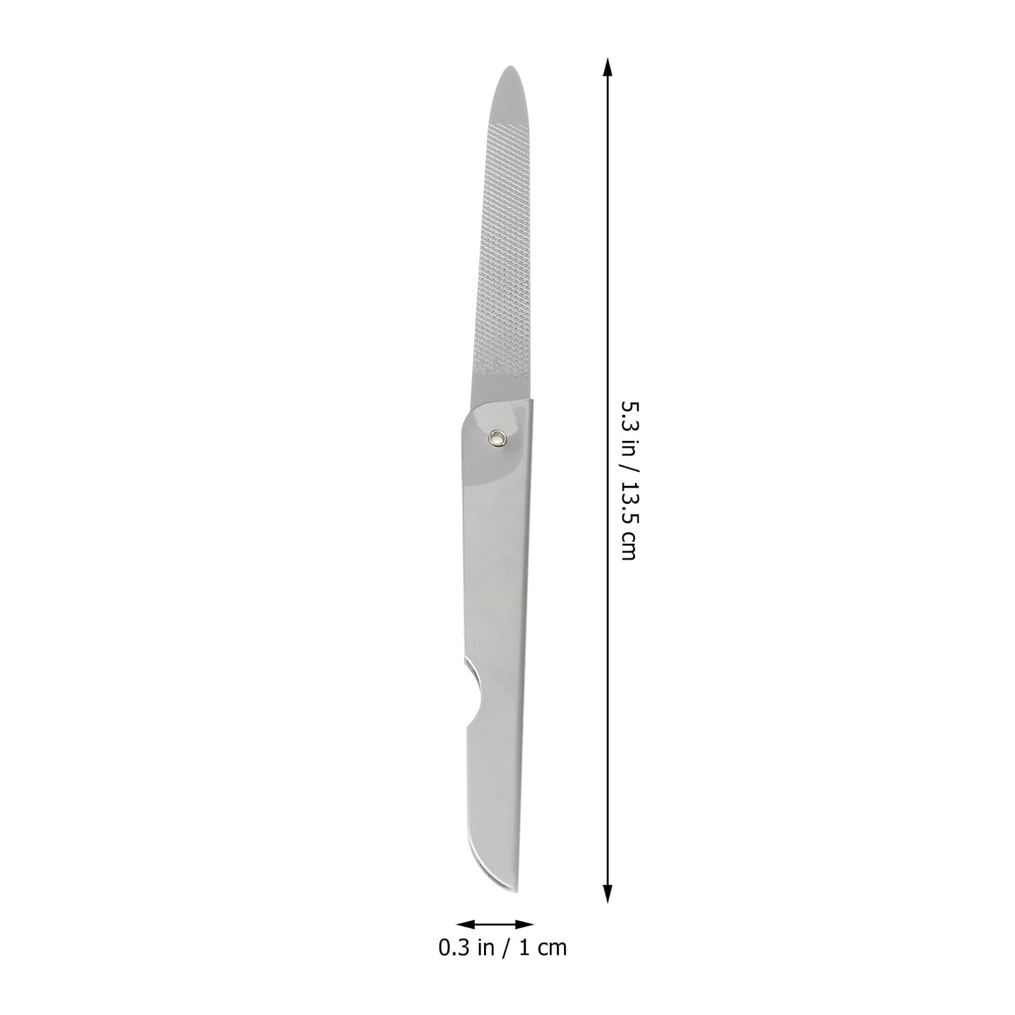Lurrose 6pcs Foldable Nail File: Double-Sided Stainless Steel Folding Nail File - Portable Manicure Tools