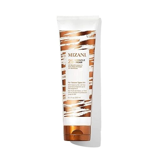 Mizani 25 Miracle Leave-In Cream - Hydrating Curl Cream with Coconut Oil, Curl Defining Leave In Conditioner, Anti Frizz, Heat Protectant