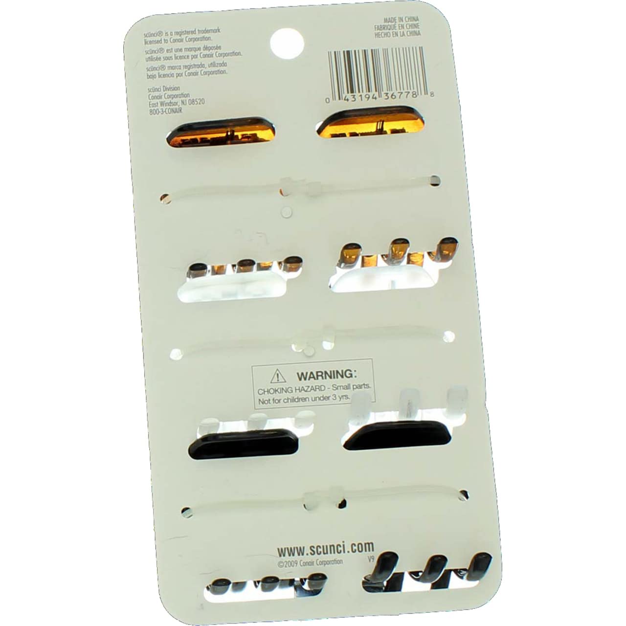 Scunci No-Slip Grip Mini Octopus Jaw Clips 6 Count (Pack of 2)