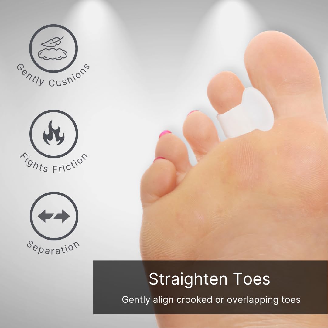 NatraCure 2 Gel Toe Spreaders, Separators & Spacers (Pair w/Toe Loop) 1032-M CAT (Size: Large) Beauty & Personal Care NatraCure