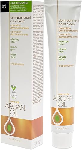 One N' Only Demi Permanent Hair Color - Permanent Hair Dye Made with Argan Oil - Delivers Rich, Accurate Tones with Gray Coverage - Improves Moisture