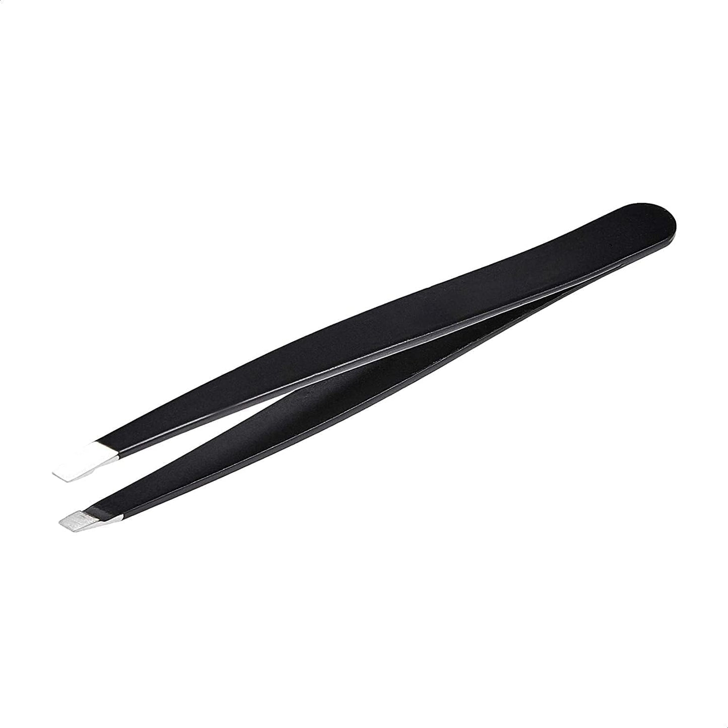 Amazon Basics Slant Tip Tweezer - Professional Stainless Steel Tweezer for Effective Hair Removal, Ideal for Daily Beauty Regimen, with Travel Case