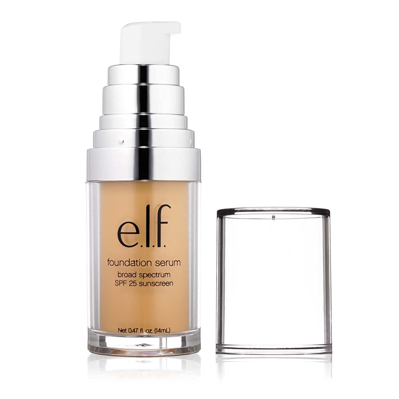 e.l.f. Cosmetics, Beautifully Bare Foundation Serum, Broad Spectrum SPF 25 Sunscreen, Light/Medium, 0.47 fl oz