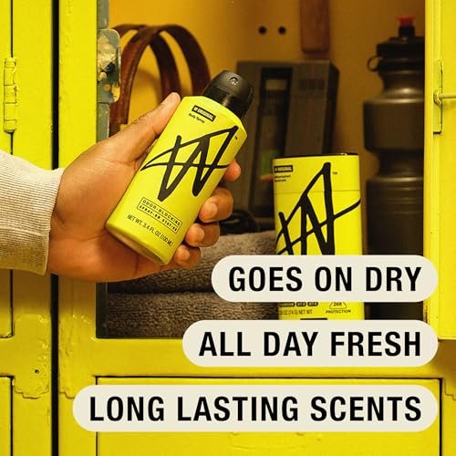 Jake Paul Original Body Spray for Men By W, Odor Blocking Body Deodorant, Long Lasting Protection, 3.4 fl oz