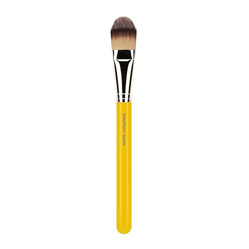 Bdellium Tools Professional Makeup Brush - Studio Series 948 Foundation - With Soft Synthetic Fibers, For Foundation & Concealing (Yellow, 1pc)
