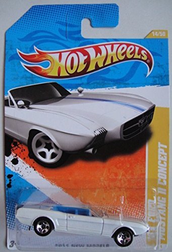 HOT WHEELS 2011 NEW MODELS WHITE '63 FORD MUSTANG II CONCEPT 14/50