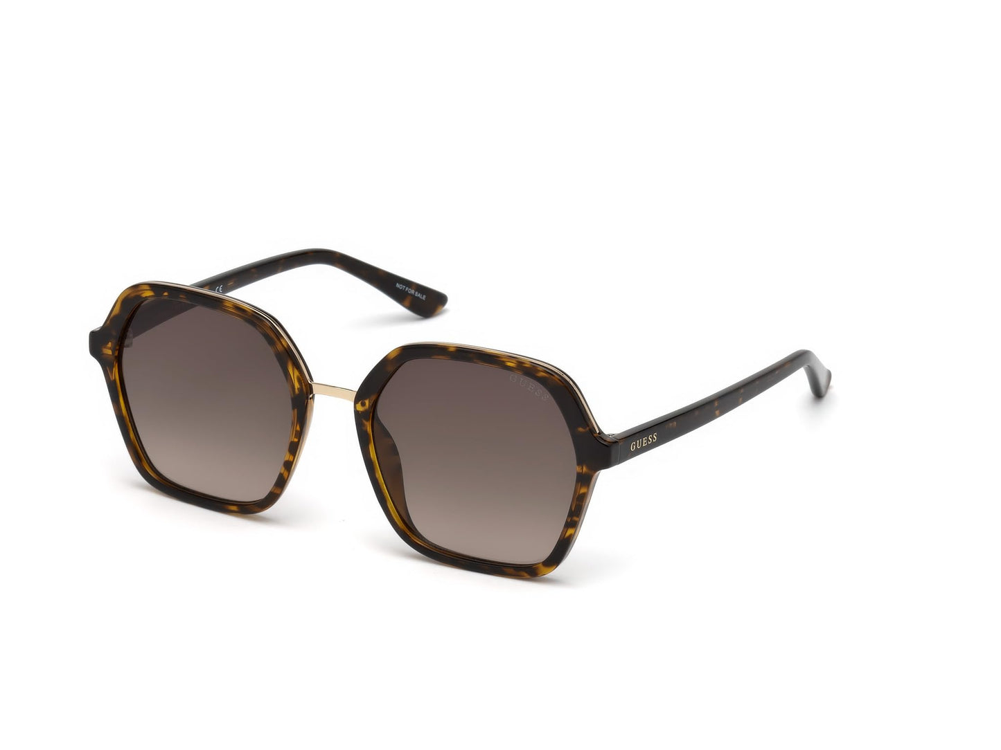Guess sunglasses (GU-7557-S 52F) Dark Havana - Gold - Brown Gradient lenses