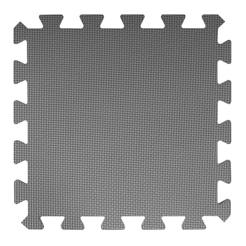 BalanceFrom Puzzle Play Mat – 36 Interlocking Foam Floor Tiles, Cream/Gray/Beige, Soft Playroom Flooring for Indoor & Outdoor Playpen