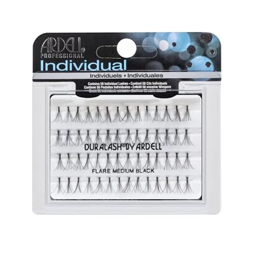 Ardell Professional Individual Duralash Flares, Medium Black 56 individual lashes (Pack of 4)