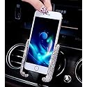 Best Bling Rhinestone Crystal Convenient Mini Car Dash Air Vent Automatic ADJUSTABLE Phone Holder (Silver)