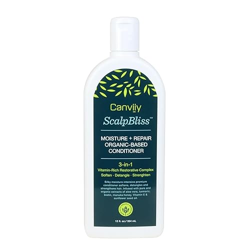 Canviiy ScalpBliss Moisture + Repair Organic-Based Conditioner, Designed with a Vitamin-Rich Restorative Complex to Reduce Breakage and Deliver Soft
