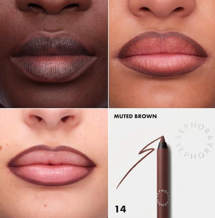 SEPHORA COLLECTION Colorful 8HR Longwear Transferproof Lip Liner - 14 Muted Brown (matte cool brown) - 0.04 oz / 1.2 g