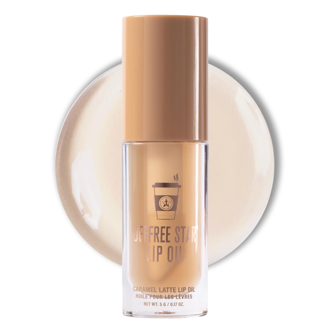 Jeffree Star Cosmetics Lip Oils, 0.17 oz, Moisturizing, Vegan, 5 Colors (Caramel Latte)
