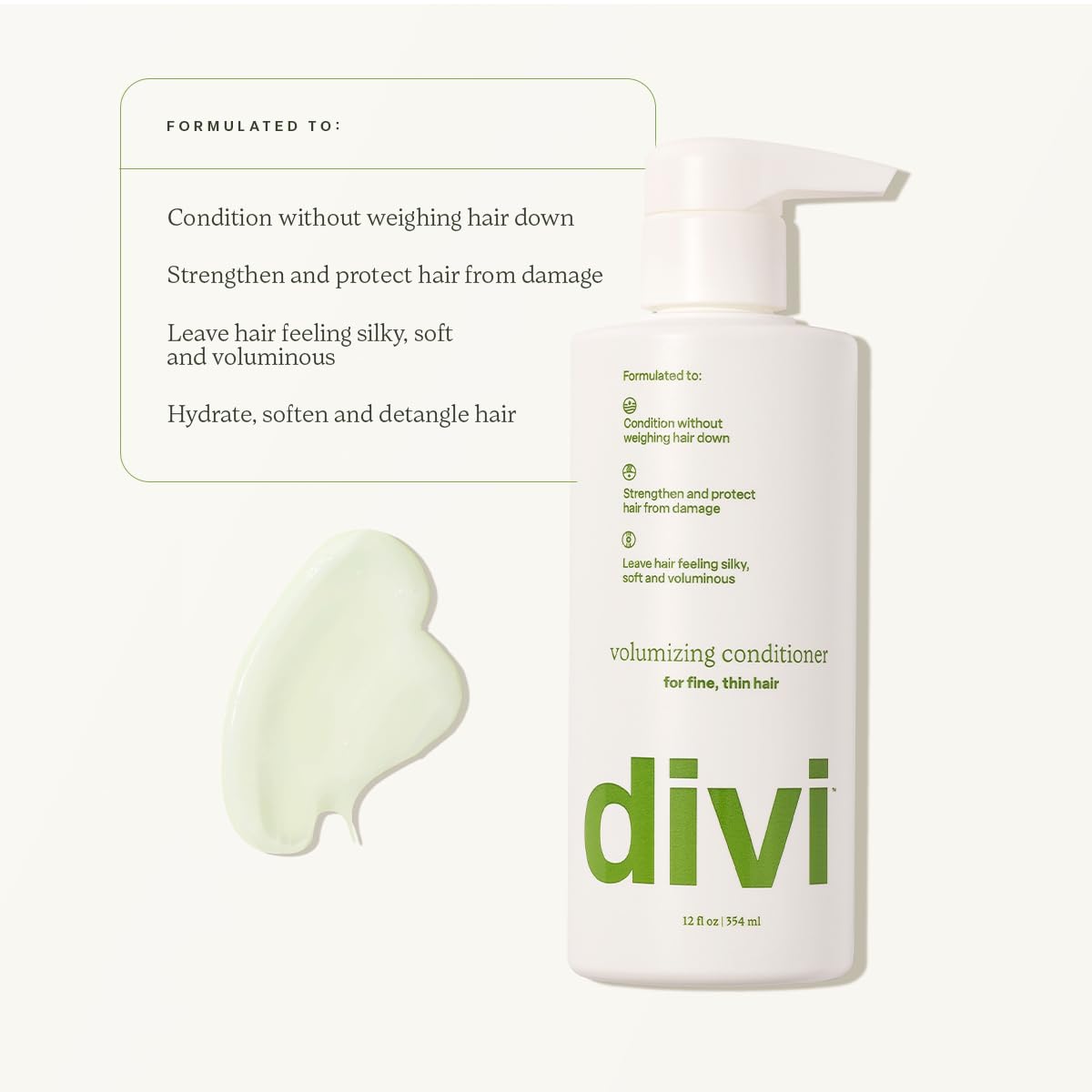 Divi Volumizing Shampoo and Conditioner Set for Women and Men - Lightweight Hair Care Duo for Fine and Thinning Hair - Adds Volume, Lift, and Bounce