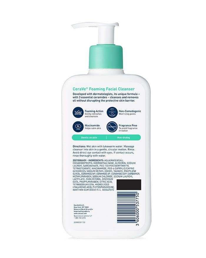 CeraVe Foaming Facial Cleanser 12 oz (Pack of 6)