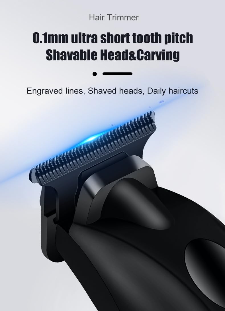 QDKVTNDJZ Professional Hair Clippers for Men, Cordless Cutting, Beard Trimmer with LED Display and 3 Limit Combs, Rechargeable Electric Machine Beauty and Personal Care QDKVTNDJZ