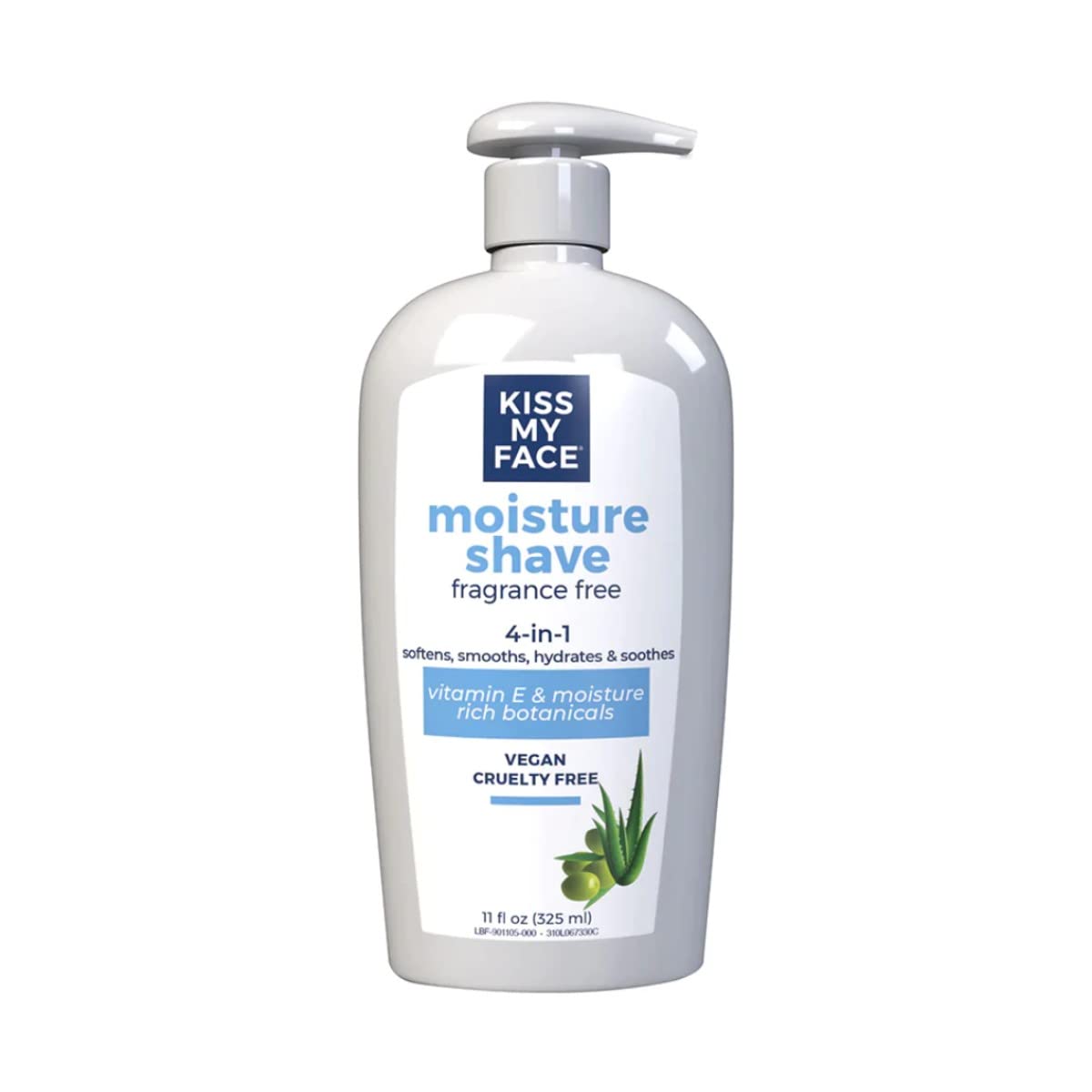 Kiss My Face 4 in1 Moisture Shave, Fragrance Free 11 oz (Pack of 3)