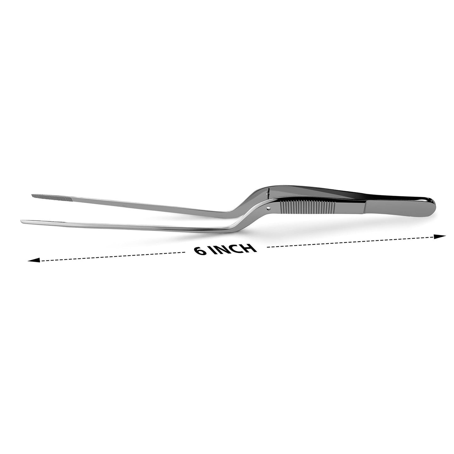 Luca Ear Adson Bayonet Shape Tweezer Forceps Stainless Steel (Bayonet Shape, 6") Beauty and Personal Care SURGICAL ONLINE