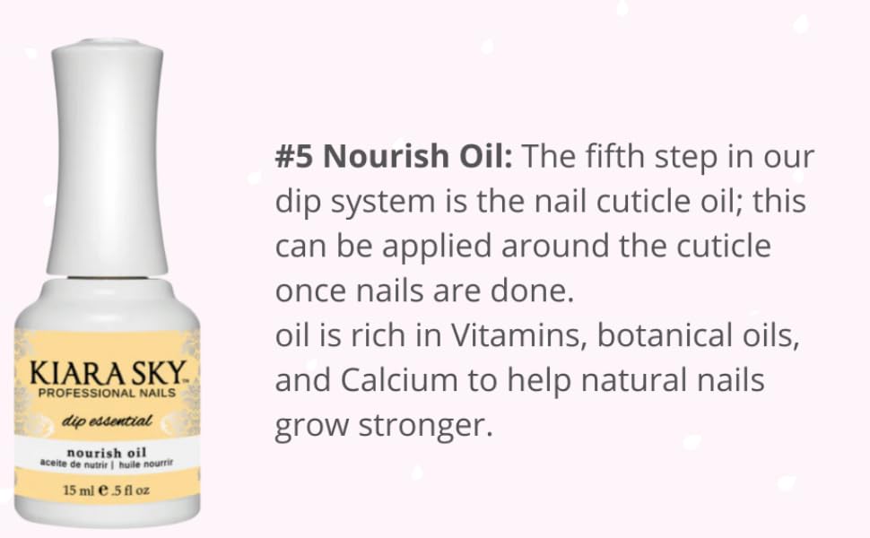 Kiara Sky Dip Powder, Nourish Oil, 15 Gram Beauty & Personal Care KIARA SKY