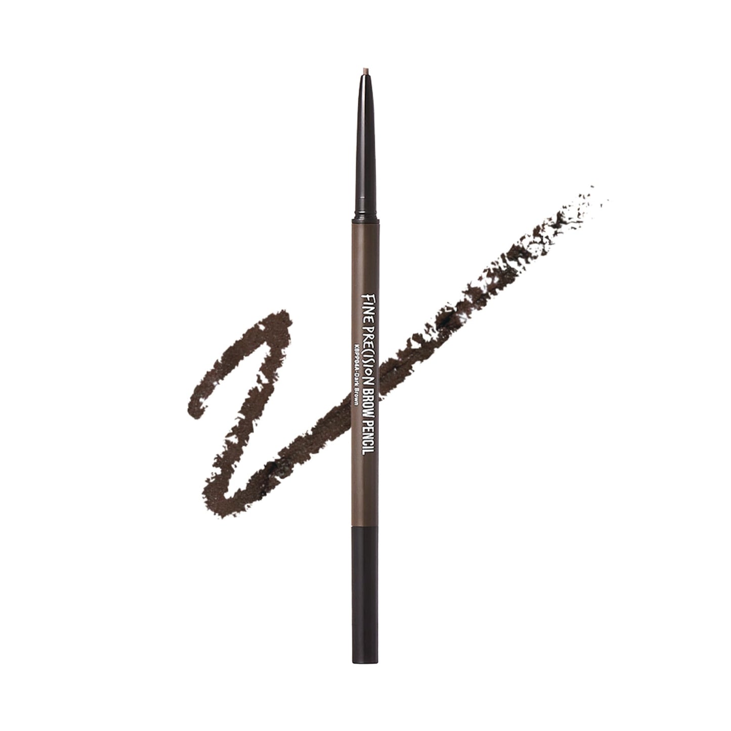 Kiss New York Professional Brow Pencil with Spoolie Brush, Ultra-Fine Precision Point Eyebrow Pencil, Dual-Sided Precise, Slim Definer, Fills Brows