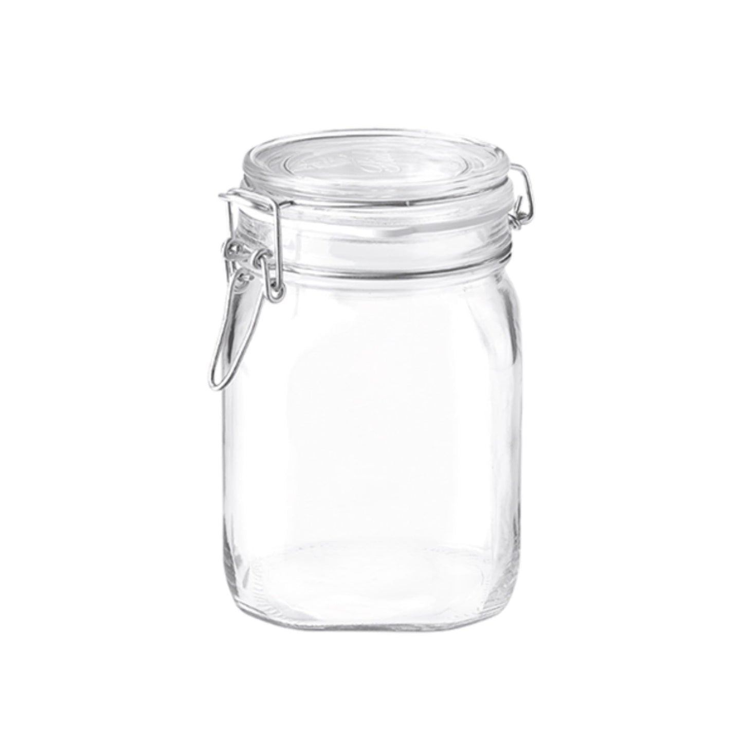 Bormioli Rocco Clear Glass Storage Jars: Airtight Hinged Lid With Leak Proof Gasket, Wide Mouth Canister Kitchen Food Container - For Zero Waste Air…