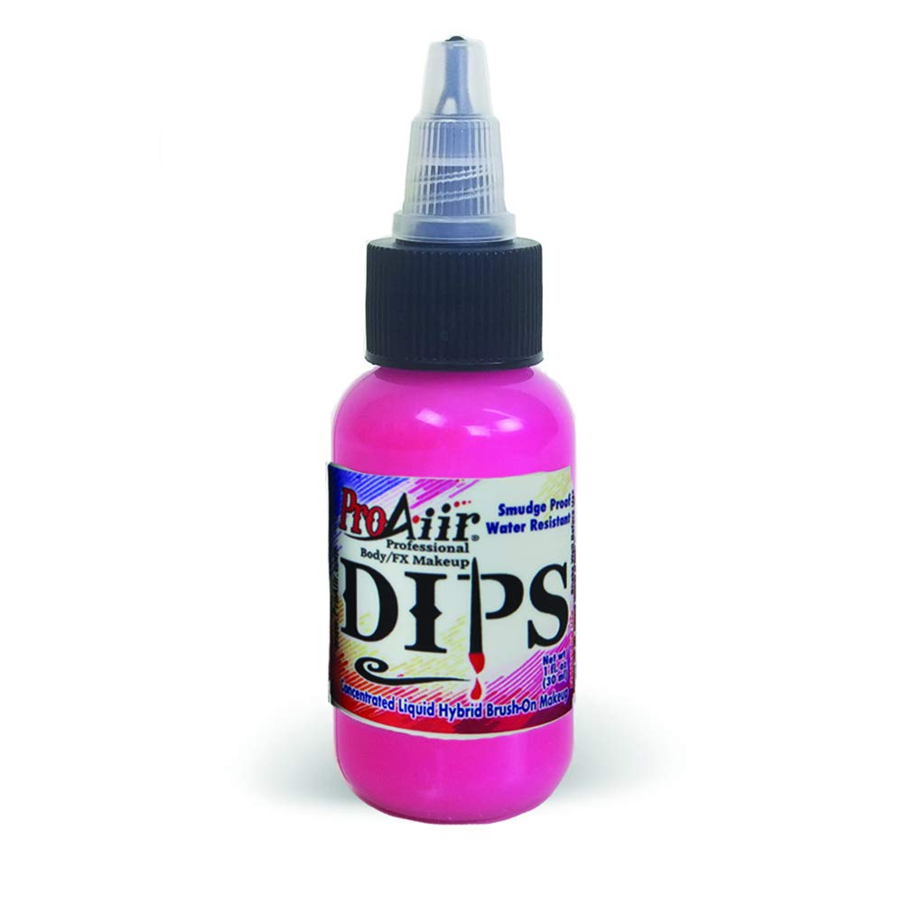 ProAiir Face and Body Painting Makeup - Brush on DIPS 1oz (30ml) Hot Pink