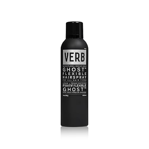VERB Ghost Flexible Hairspray - Weightless Medium Hold - Infused with Moringa Oil - Anti-Frizz + Promotes Radiant Shine - for All Hair Types, 7 oz