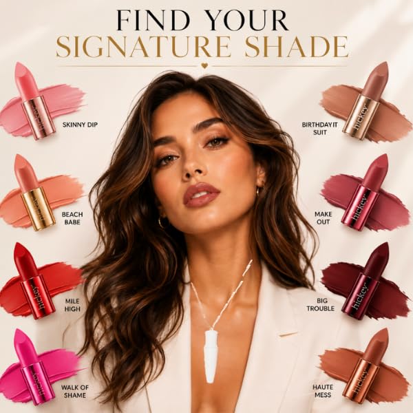 Hickey Lipstick The Vault Collection - 8 Piece Refill Set - (Mile High, Birthday Suit, Walk of Shame, Skinny Dip, Beach Babe, Big Trouble & More) -