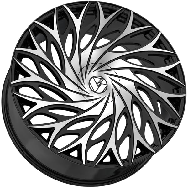 Azara AZA-525 20x8.5 5x108 5x114.3 +35 Cb 74.1 Gloss Black & Machined