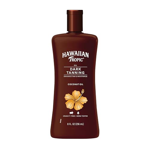 Hawaiian Tropic Dark Tanning Oil 8 Ounce (235ml) (6 Pack)
