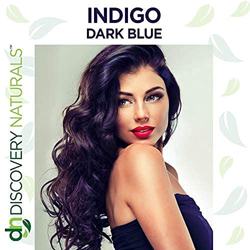 Indigo Dark Blue Hair Color For All Kit | 100% All Natural Hair Dye & Beard Dye Powder Kit Organic, Herbal & Vegan Chemical & Cruelty Free Permanent