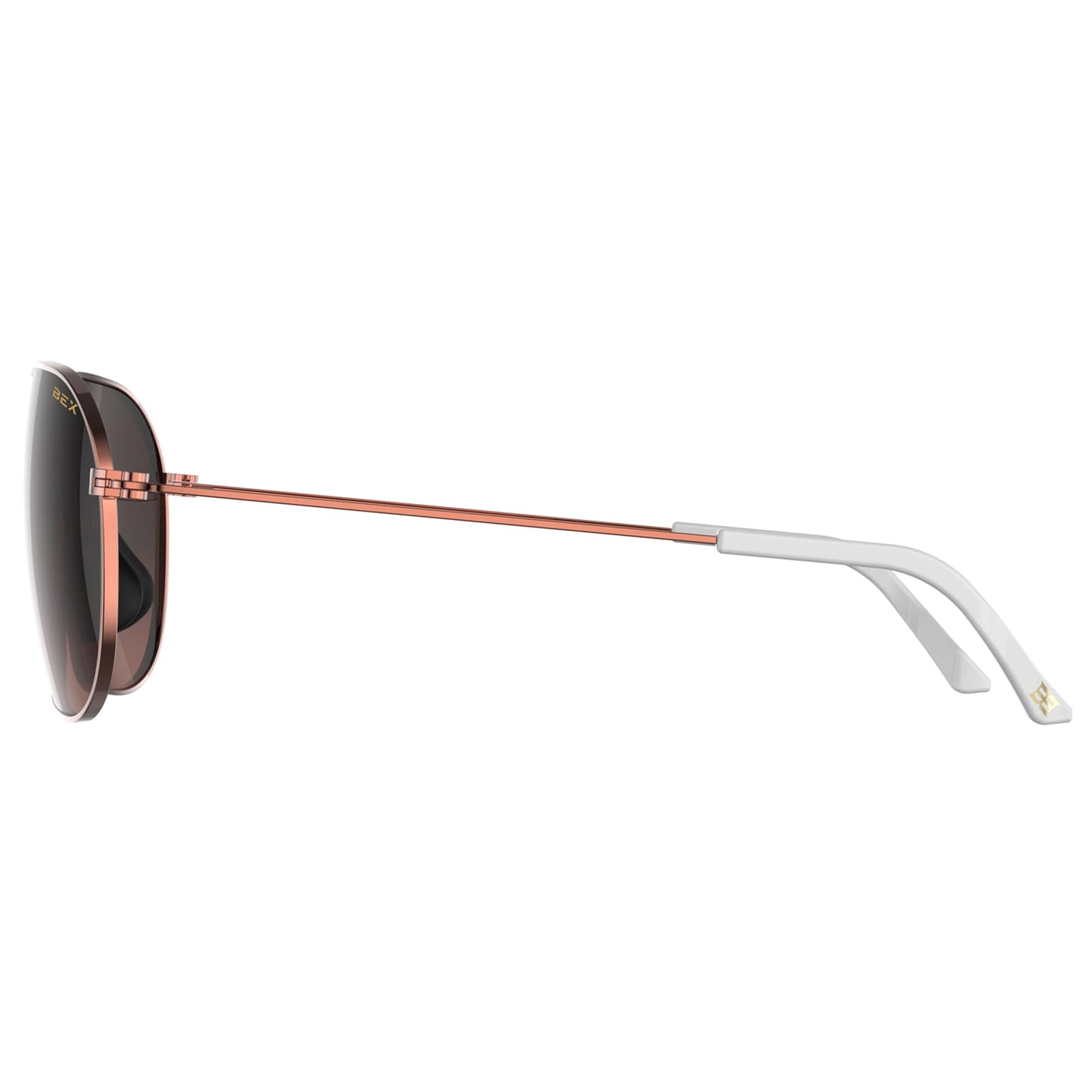 BEX Ranger Polarized Sunglasses Men Women - UV Protection Fashion Eyewear (ROSE GOLD/BROWN)