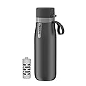 PHILIPS Water Bottle with Filter, Filter Water Bottle Stainless Steel with GoZero Everyday BPA-Free Tap Water Filter, Water Filter Bottle Keep Drink