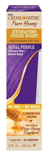 Creme Of Nature Pure Honey Hydrating Color Boost, Royal Purple, 3 Fl Oz
