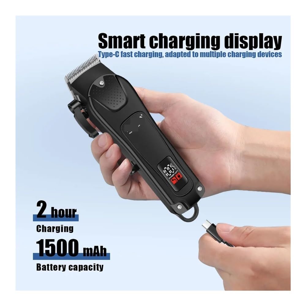 EWKYLSEM Hair Trimmer New Professional Cutting Machine Electric Shaver Trimmers with LCD Display Men's Clipper(Black) Beauty and Personal Care EWKYLSEM